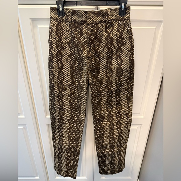 NWOT Dickies Snakeskin Print High Rise CAMDEN Brown Women’s Pants Size 6R Y2K - Picture 1 of 10